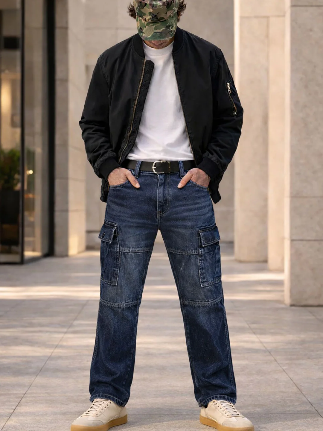 Twill Yale Blue Denim Cargo - Image 8
