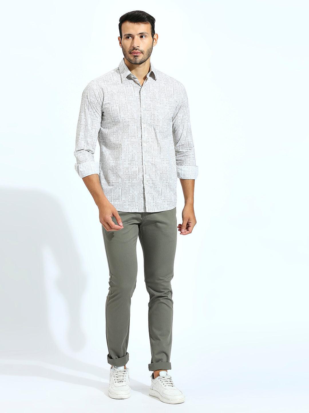 Beige Printed Shirt - Image 6