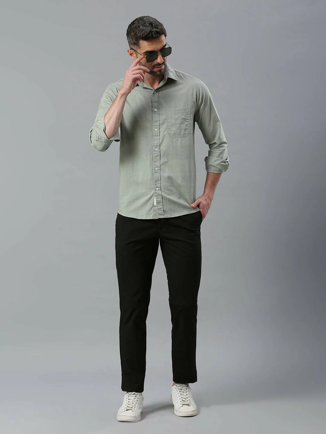 Charcoal Black Chino Pants - Image 9