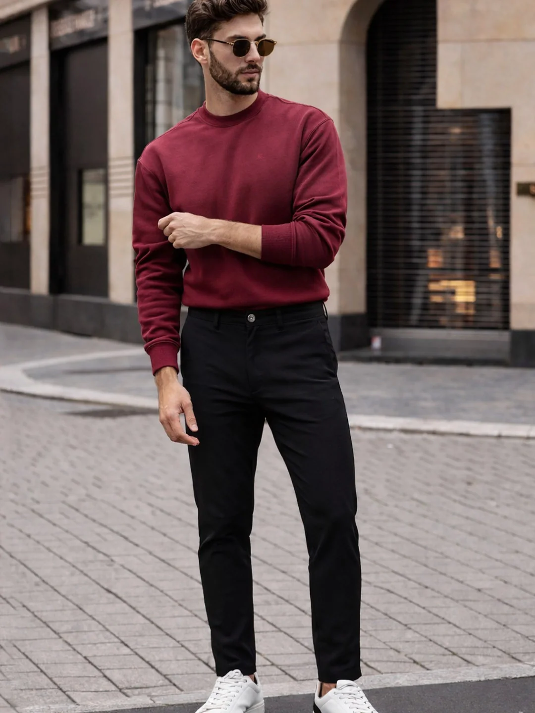 Ash Black Narrow Chino Pants - Image 3