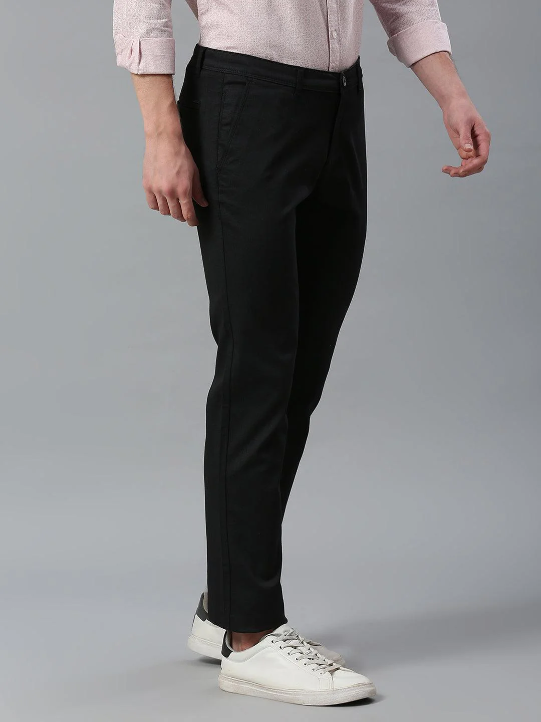 Charcoal Grey Narrow Chino Pants - Image 6