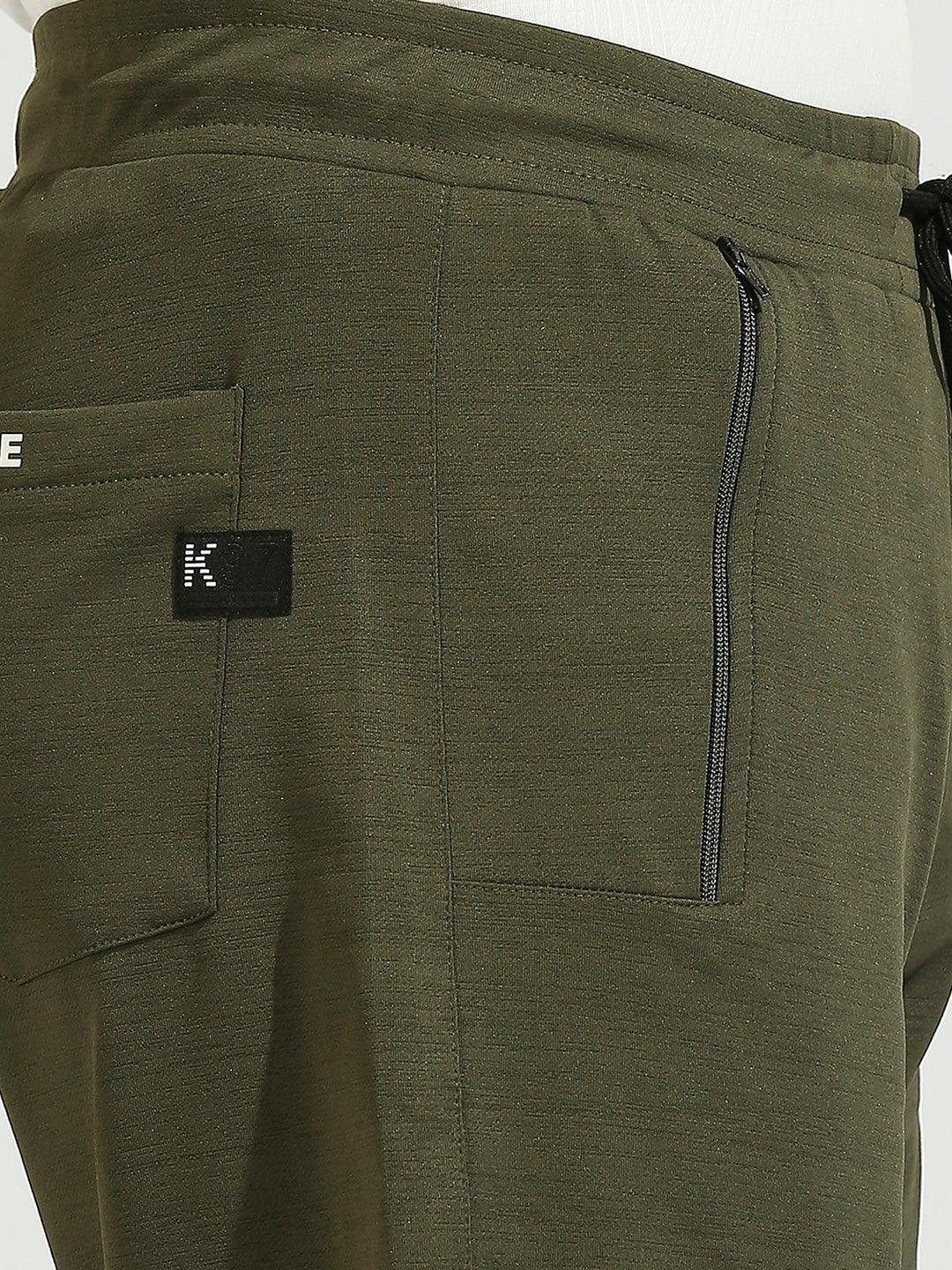 Zip Pocket Olive Shorts - Image 6