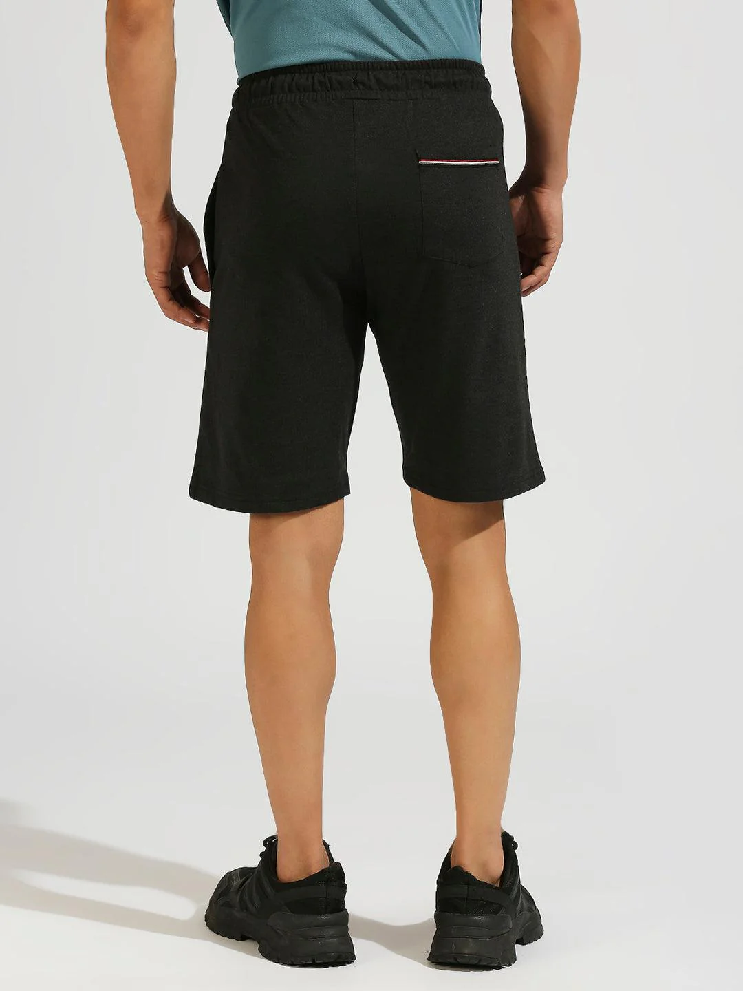 Zip Pocket Charcoal Black Shorts - Image 6