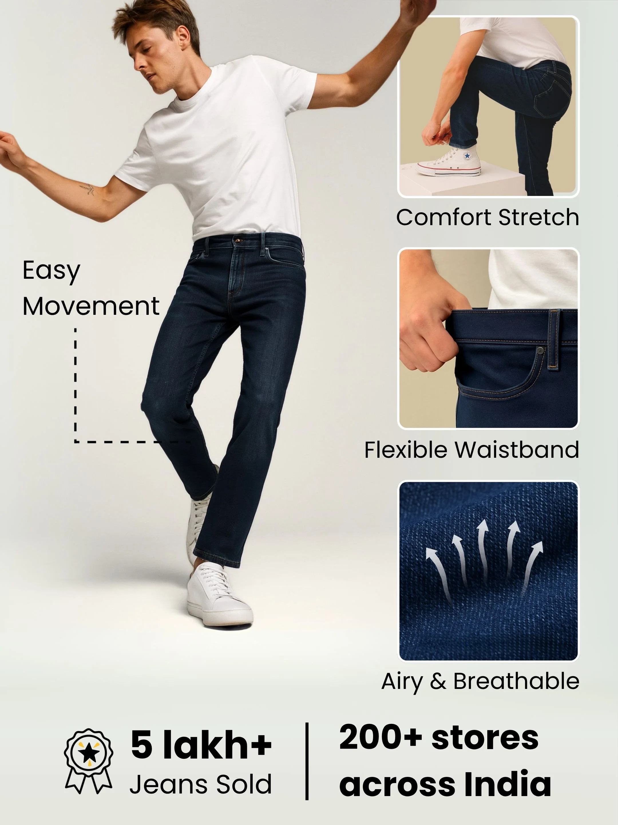Stretchable Chocolate Brown Jeans - Image 5