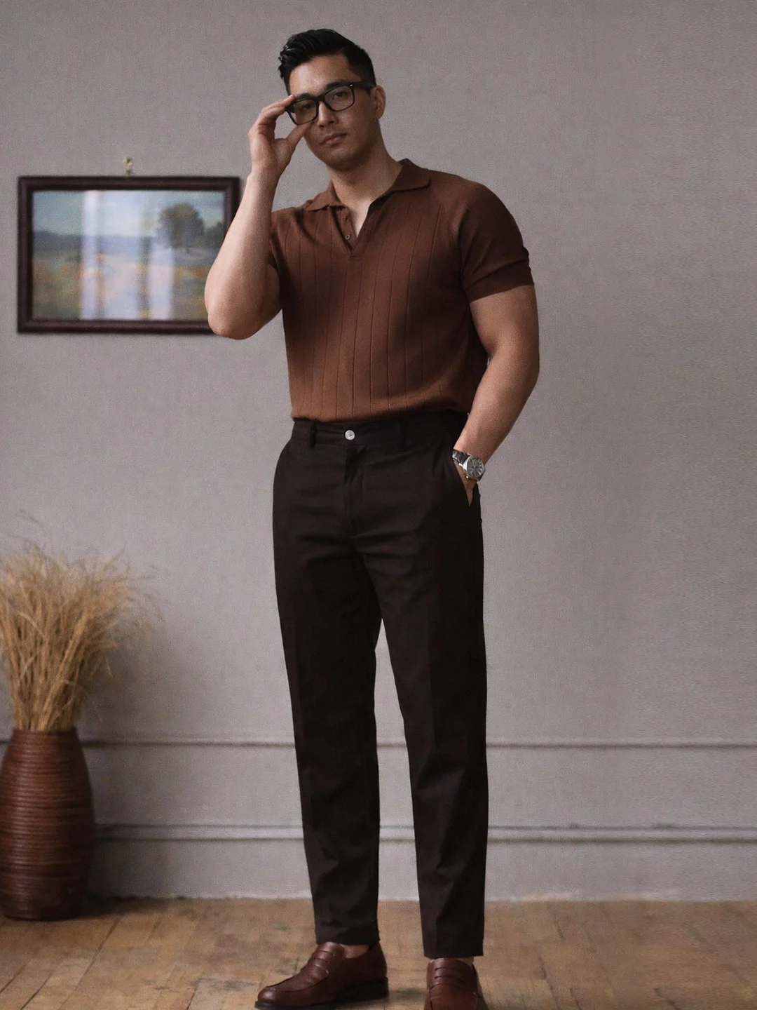Coffee Brown Chino Pants - Image 3