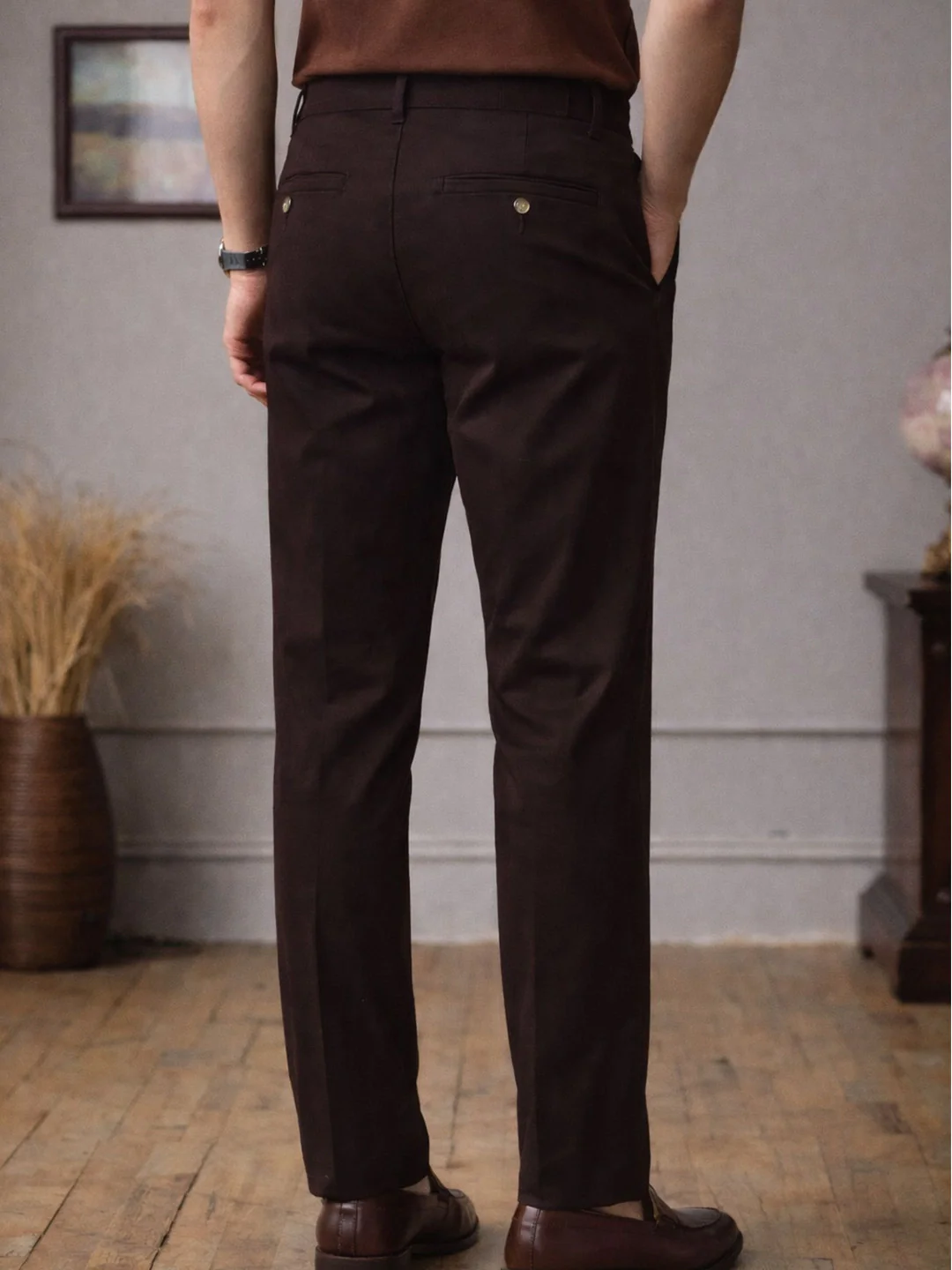 Coffee Brown Chino Pants - Image 5