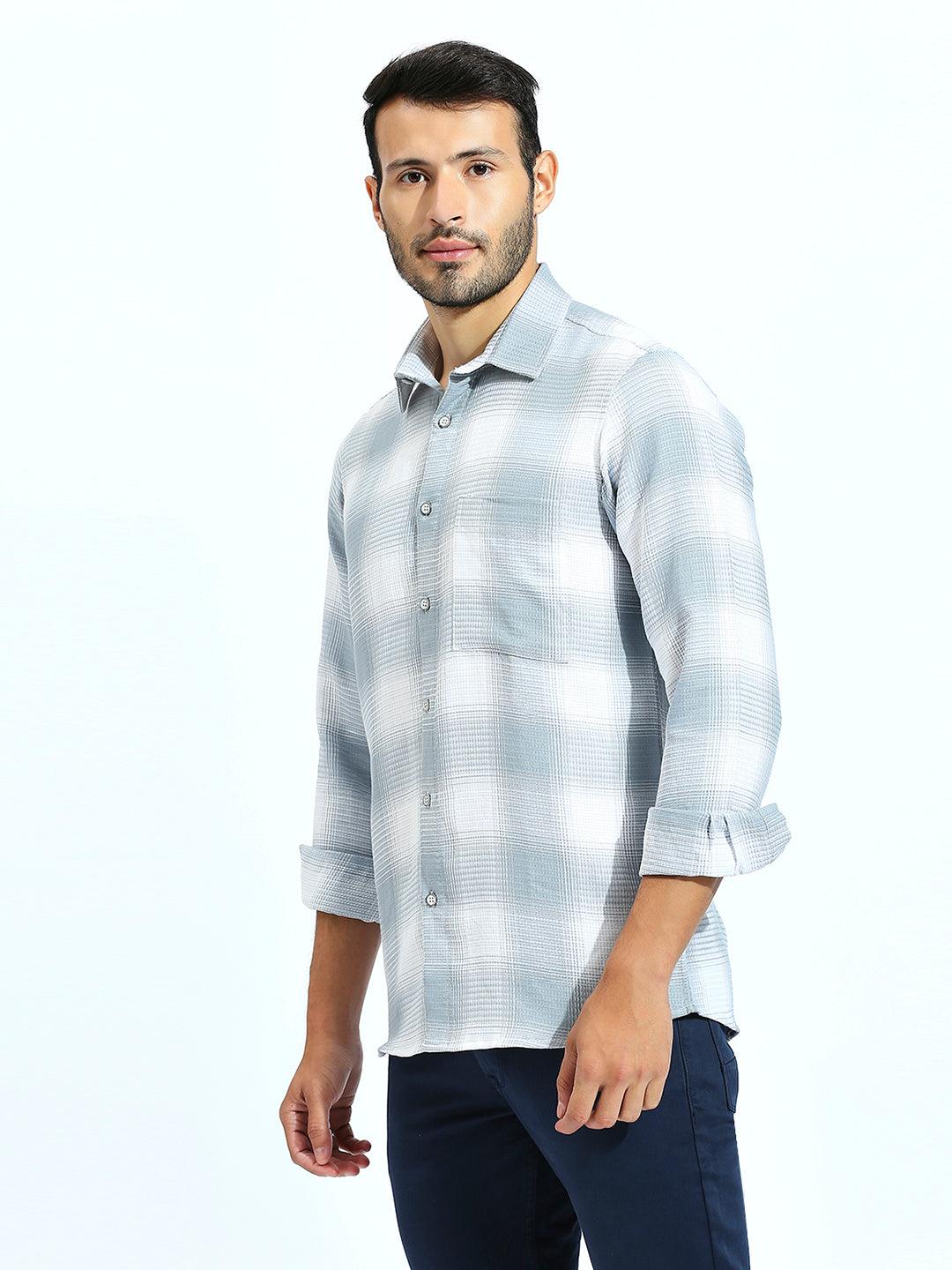 Grey Checkered Shirt - Image 3