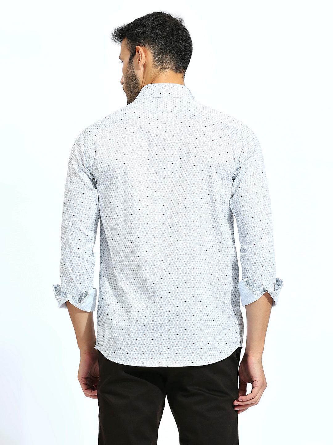 Grey Printed Shirt - Image 4