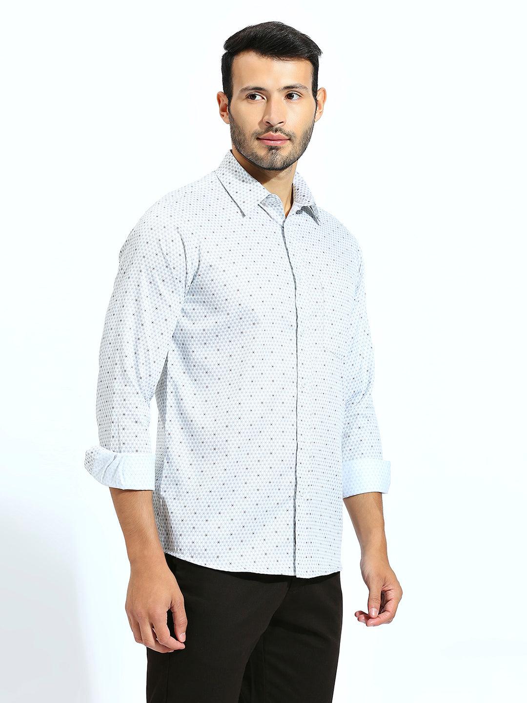 Grey Printed Shirt - Image 7
