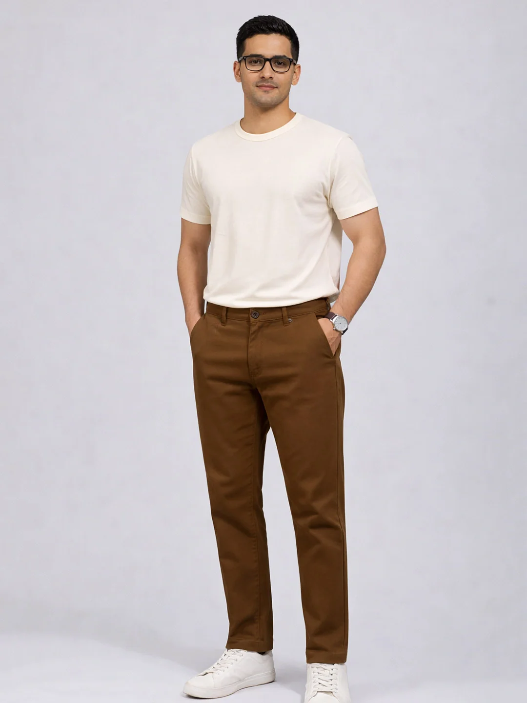 Stretchable Chocolate Brown Jeans - Image 4