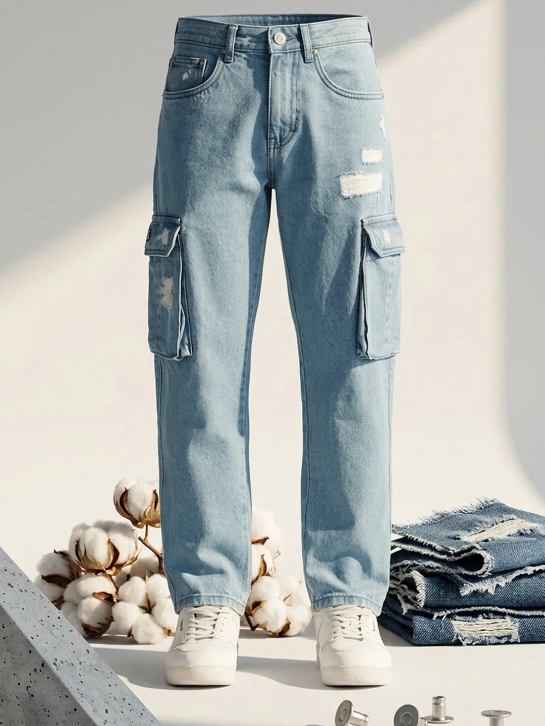 Drift Blue Denim Cargo - Image 8