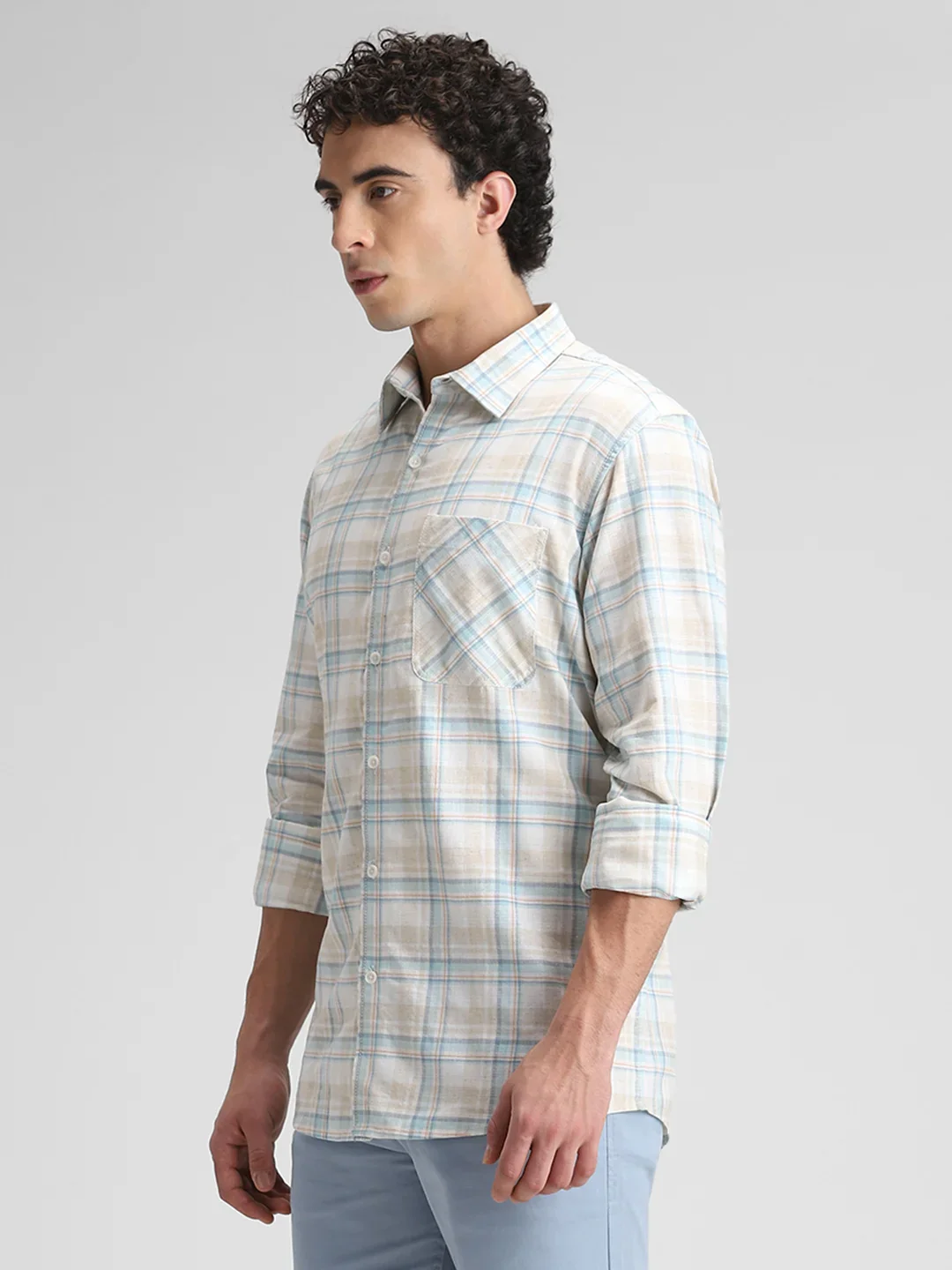 Aqua Checks Shirt - Image 5