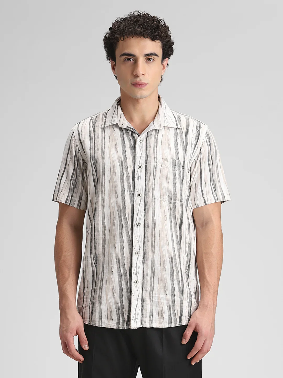 Beige Printed Shirt - Image 5