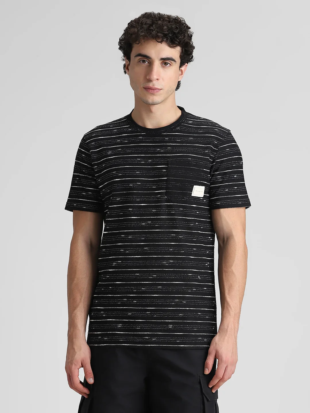 Black Jacquard T-Shirt - Image 5