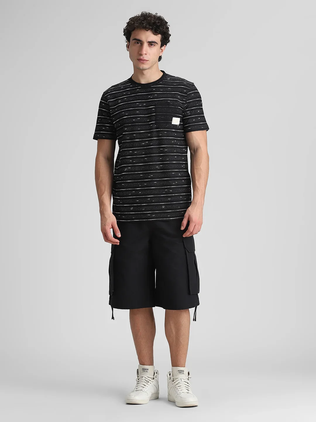 Black Jacquard T-Shirt - Image 7