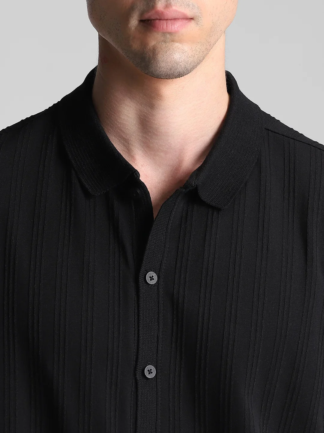 Black Jacquard Shirt - Image 3