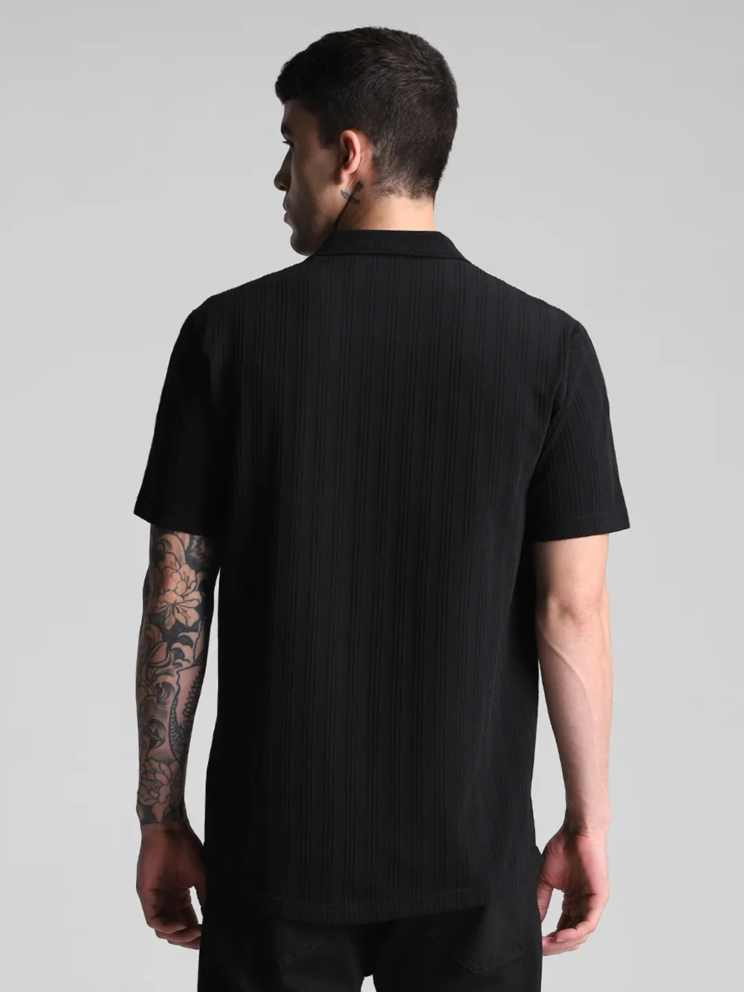Black Jacquard Shirt - Image 4