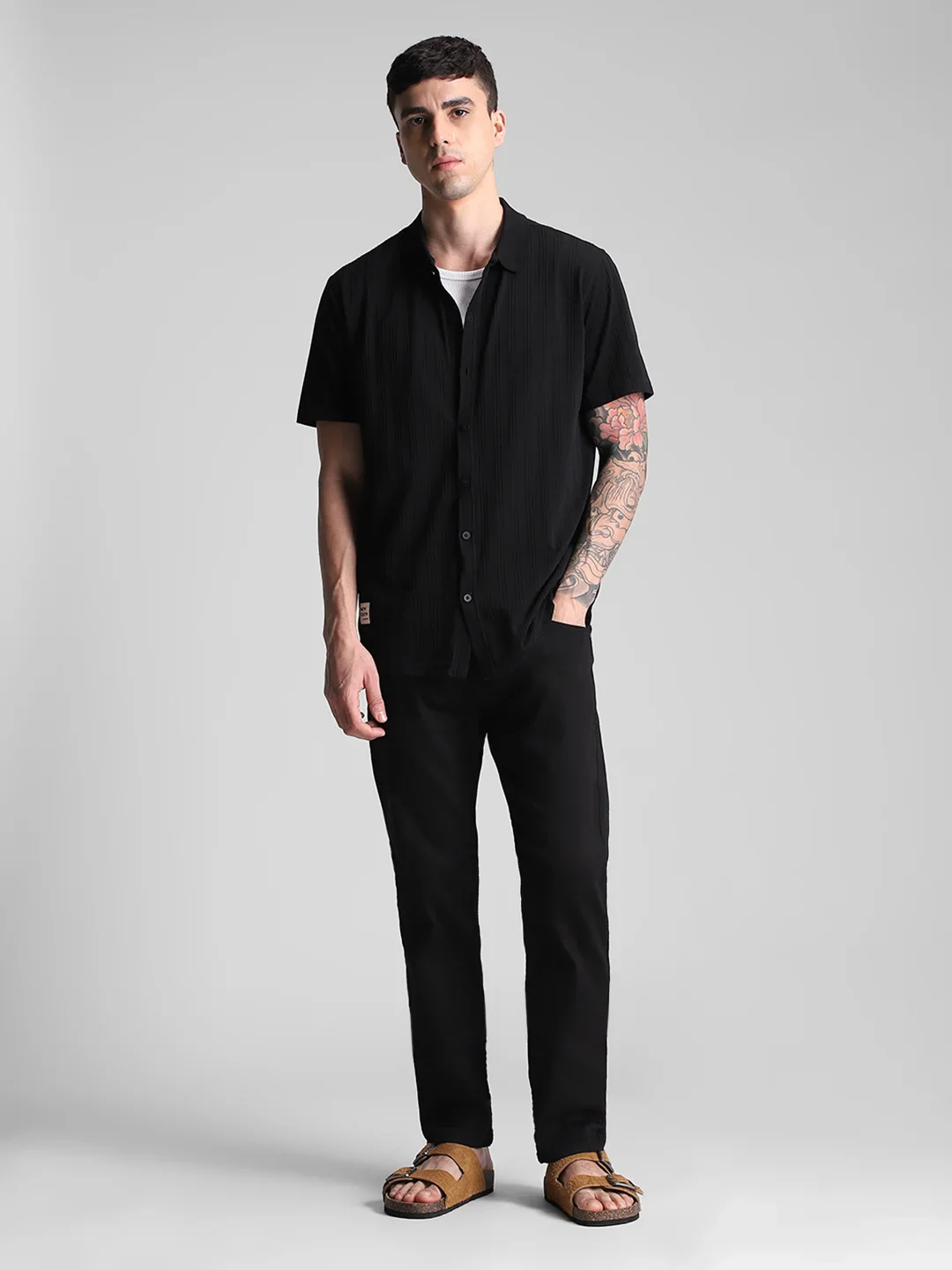 Black Jacquard Shirt - Image 6