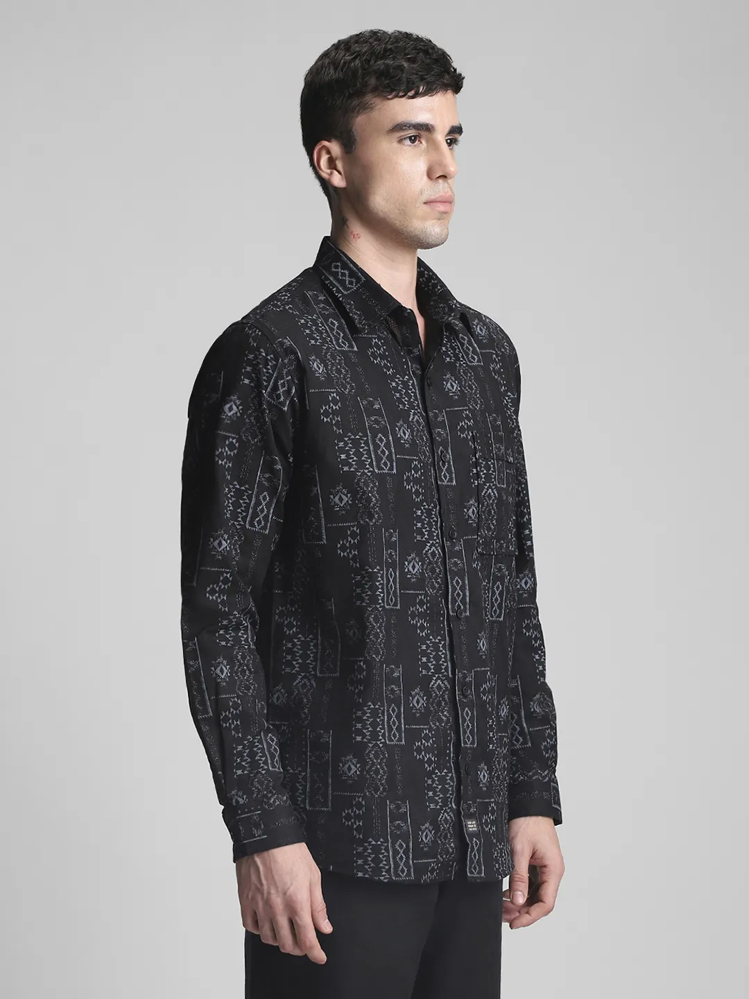 Black Printed Shirt - Image 4
