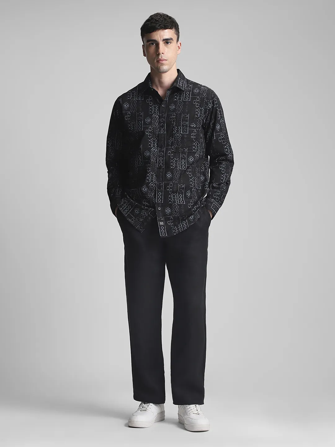 Black Printed Shirt - Image 7