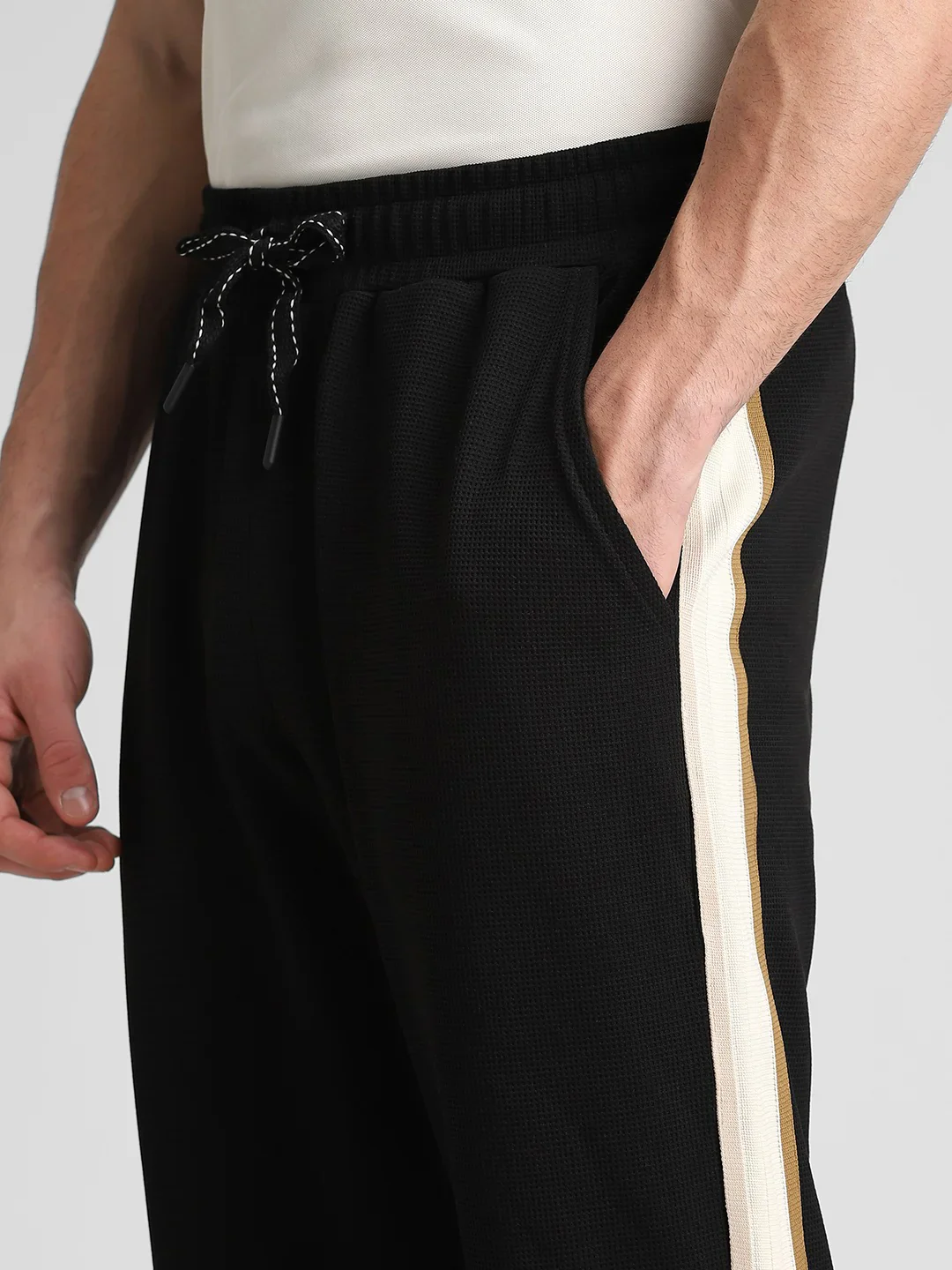 Black Side Striped Joggers - Image 3