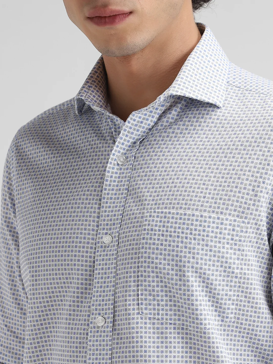 Blue Printed Shirt - Image 3
