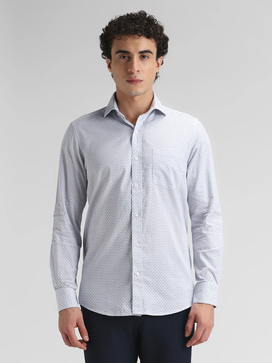 Blue Printed Shirt - Image 5