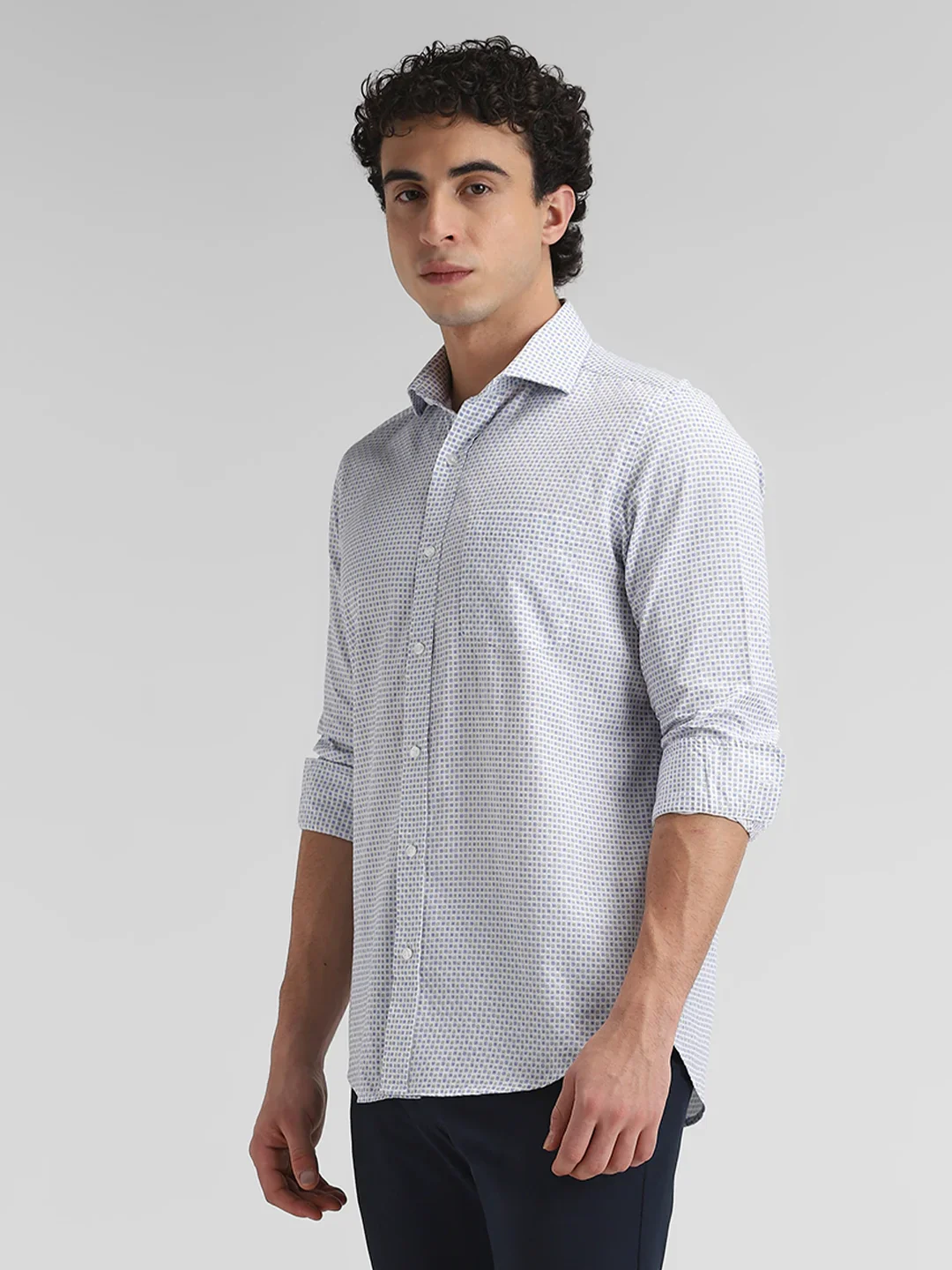 Blue Printed Shirt - Image 6