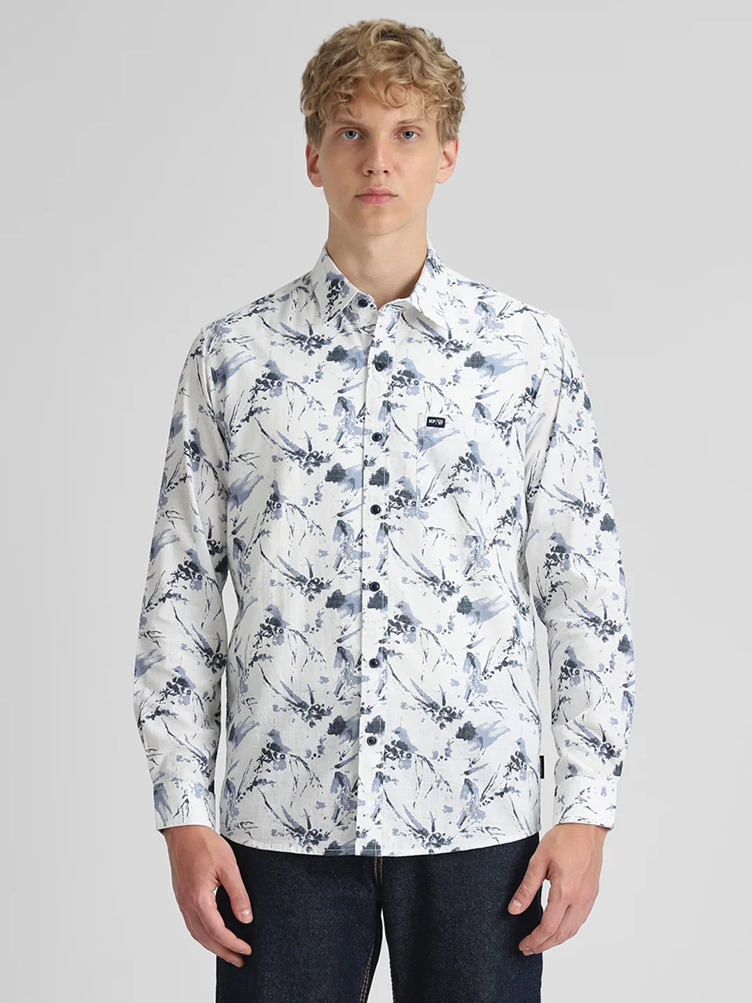 Blue Printed Shirt - Image 5
