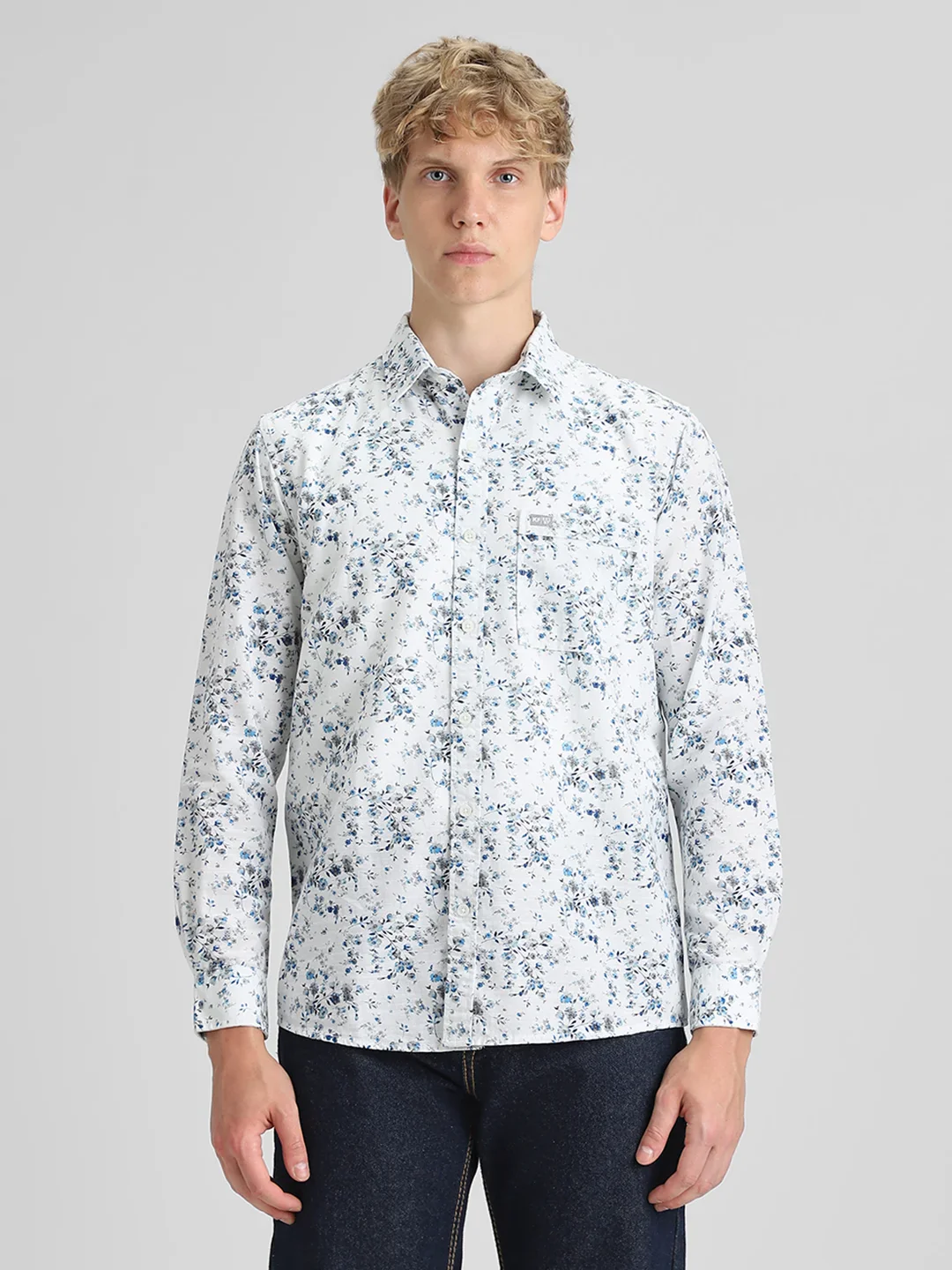 Blue Printed Shirt