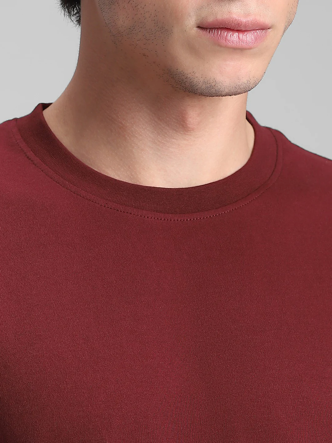 Burgundy Solid Crux T-Shirt - Image 6