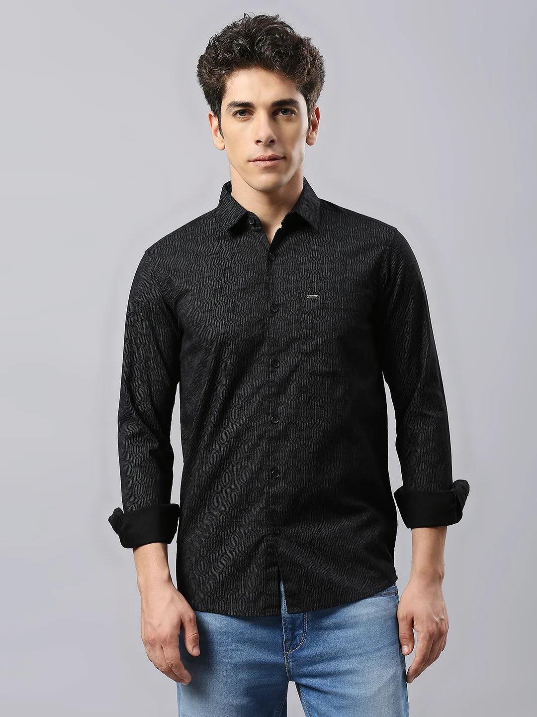 Black Printed Shirt - Image 3