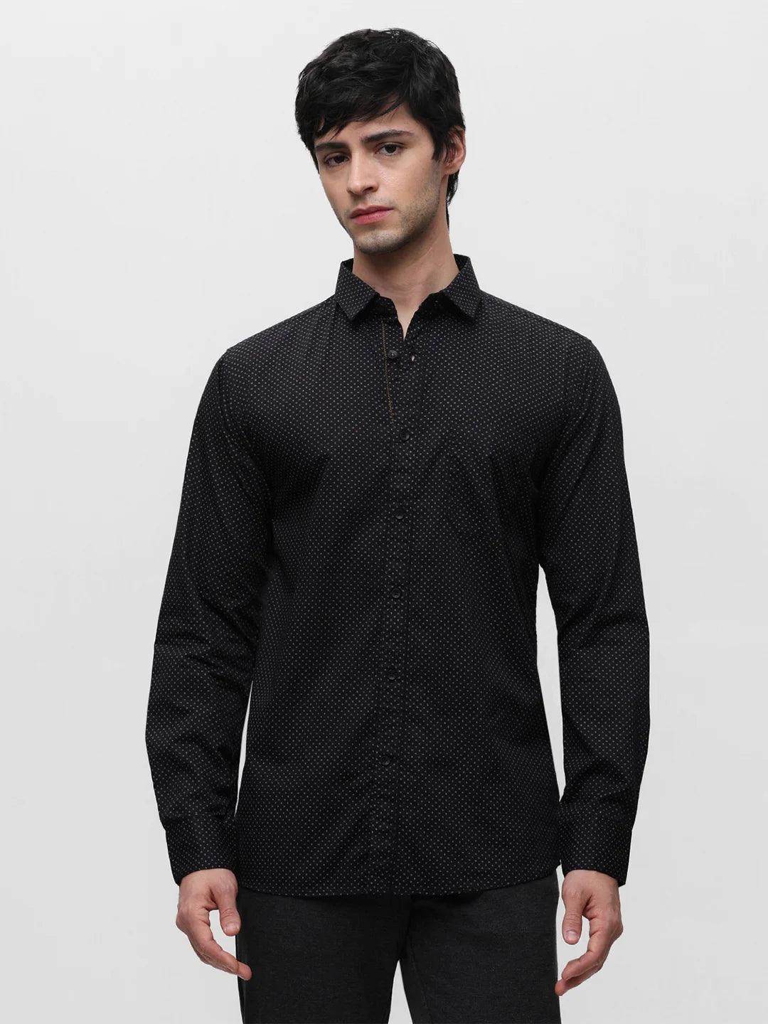 Black Printed Shirt - Image 3