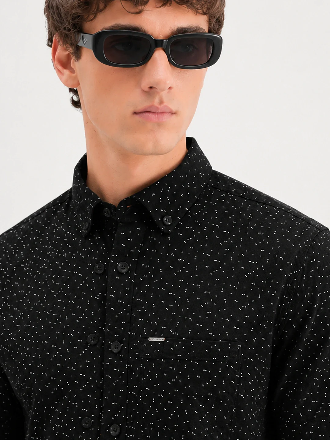 Black Printed Shirt - Image 2