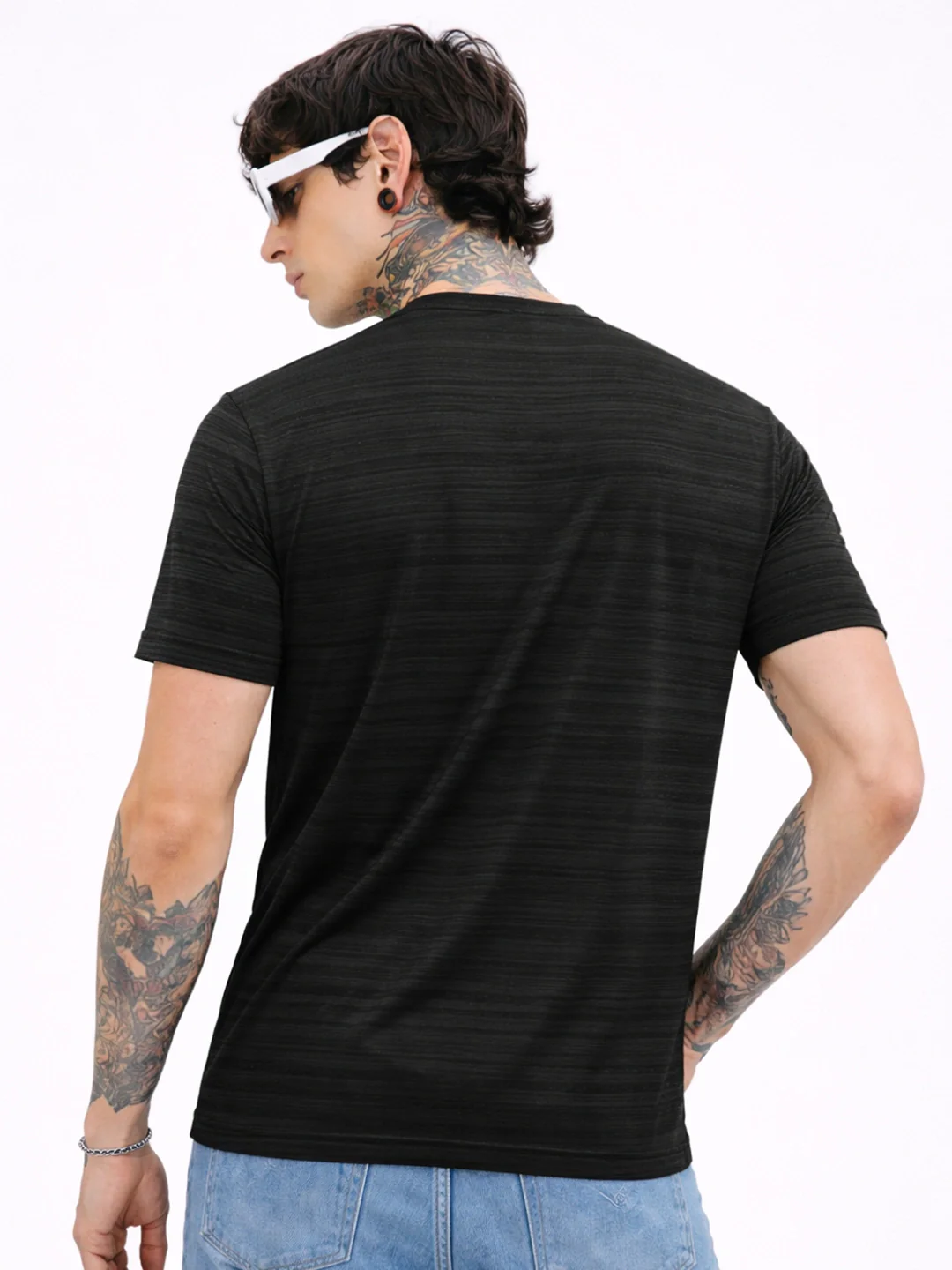 Stripe Code Black T-Shirt - Image 2