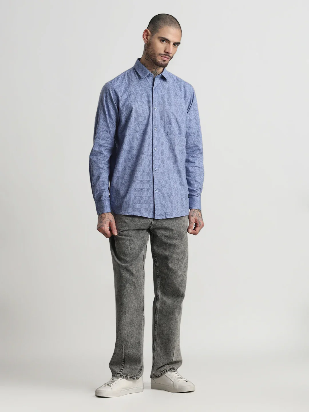 Blue Printed Shirt - Image 7