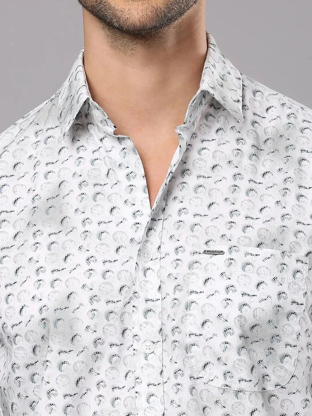 White Printed Shirt - Image 2