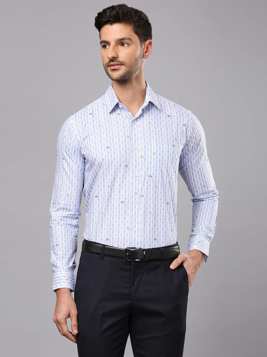 Blue Printed Shirt - Image 2