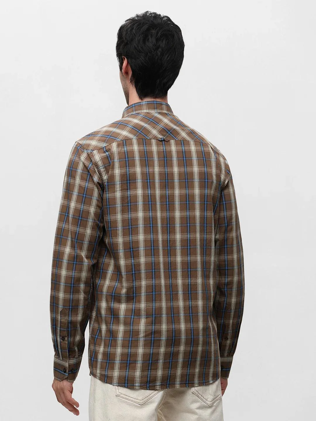 Brown Checkered Shirt - Image 4