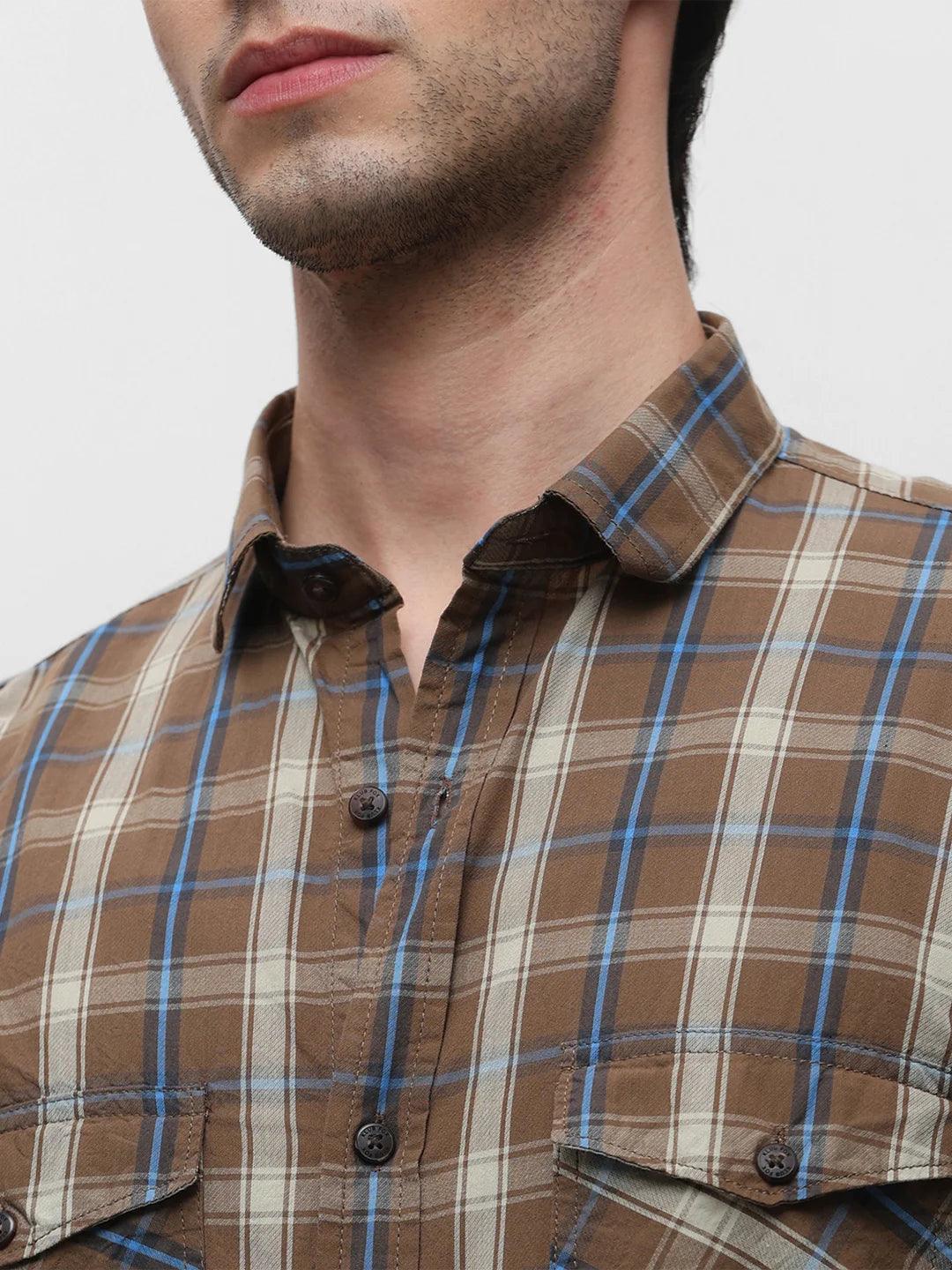 Brown Checkered Shirt - Image 5