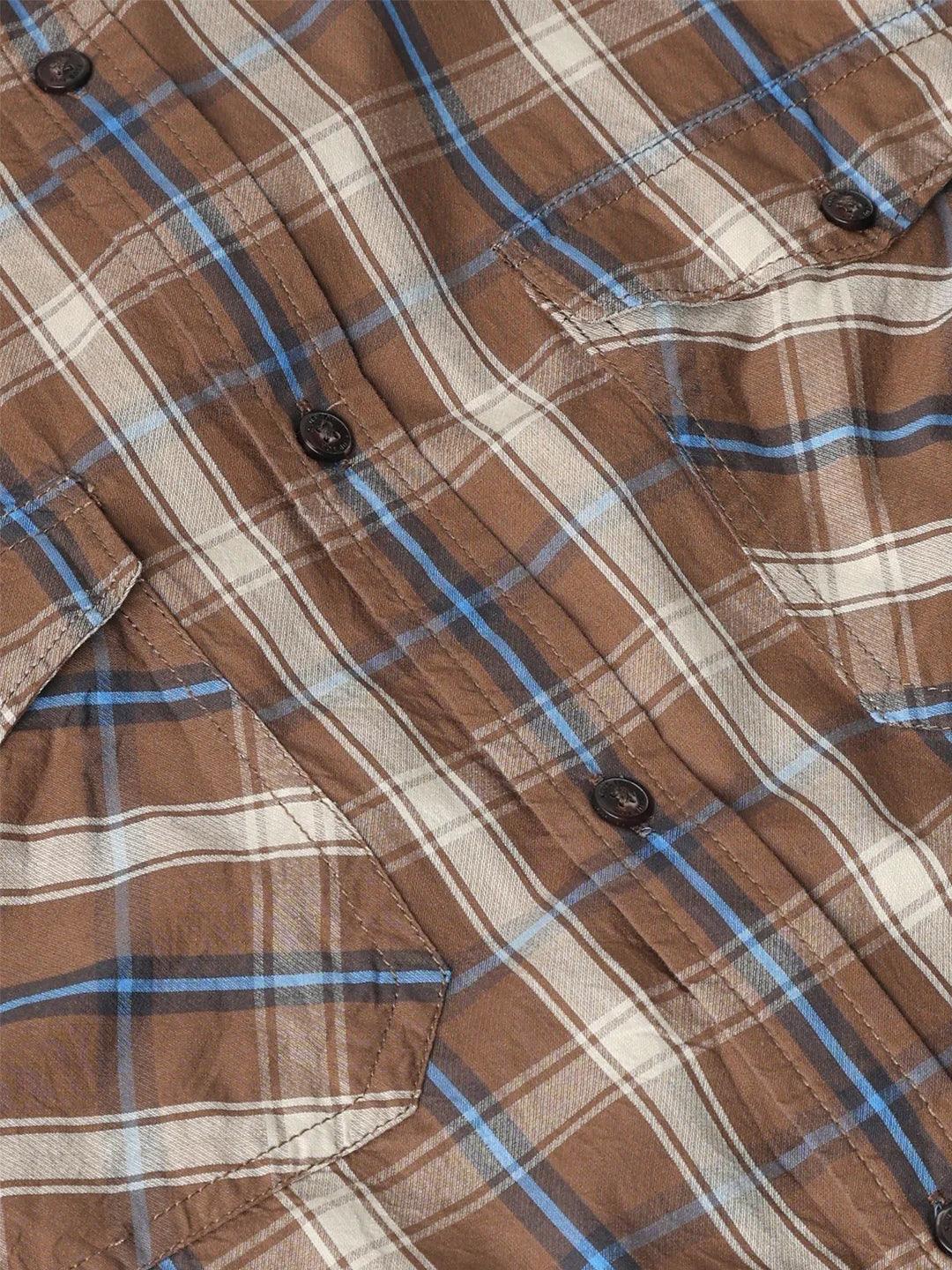 Brown Checkered Shirt - Image 7