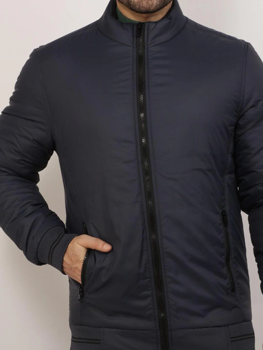 Navy Solid Turtle Jacket - Image 5