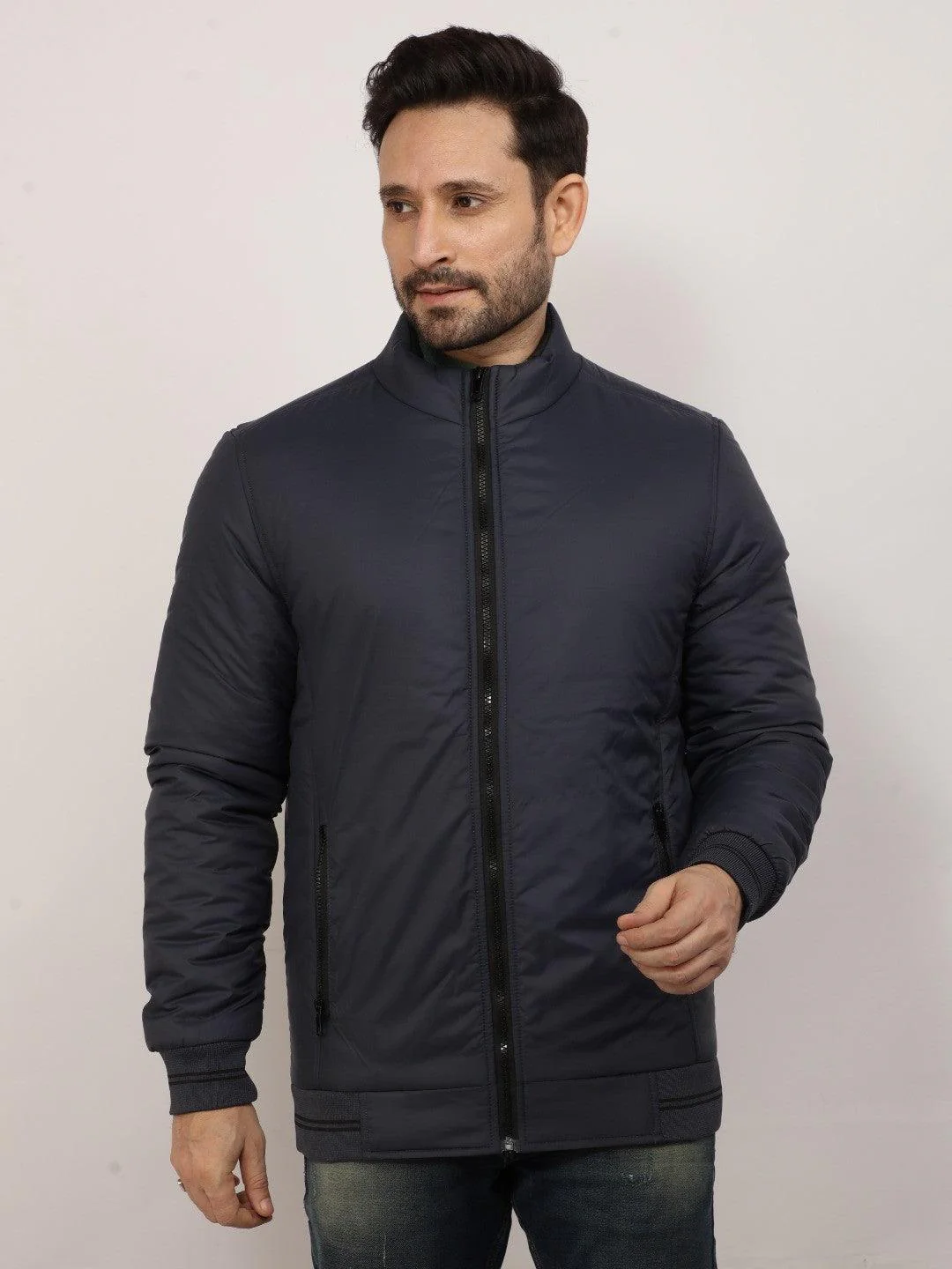 Navy Solid Turtle Jacket - Image 7