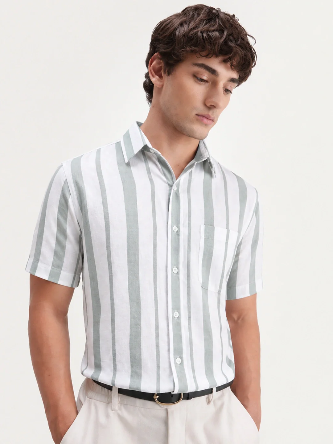 Green Printed Shirt