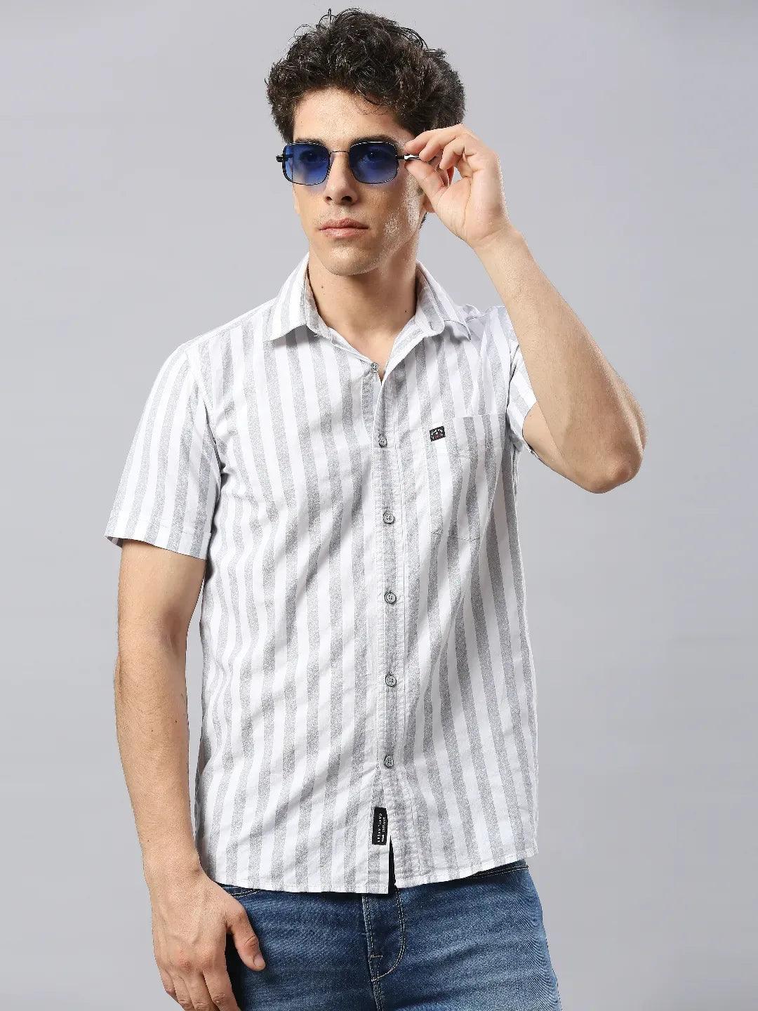 Grey Striped Shirt - Image 7