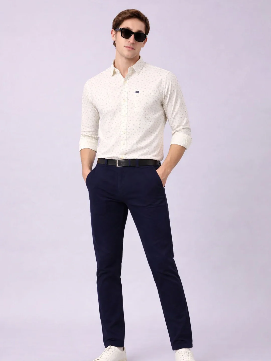 Cream White Printed Shirt - Image 4