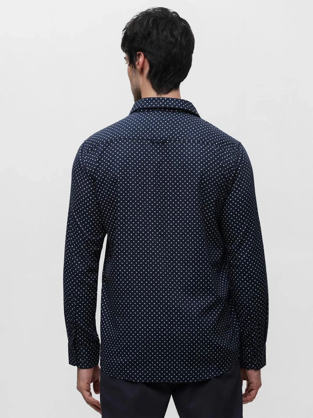 Navy Printed Shirt - Image 5