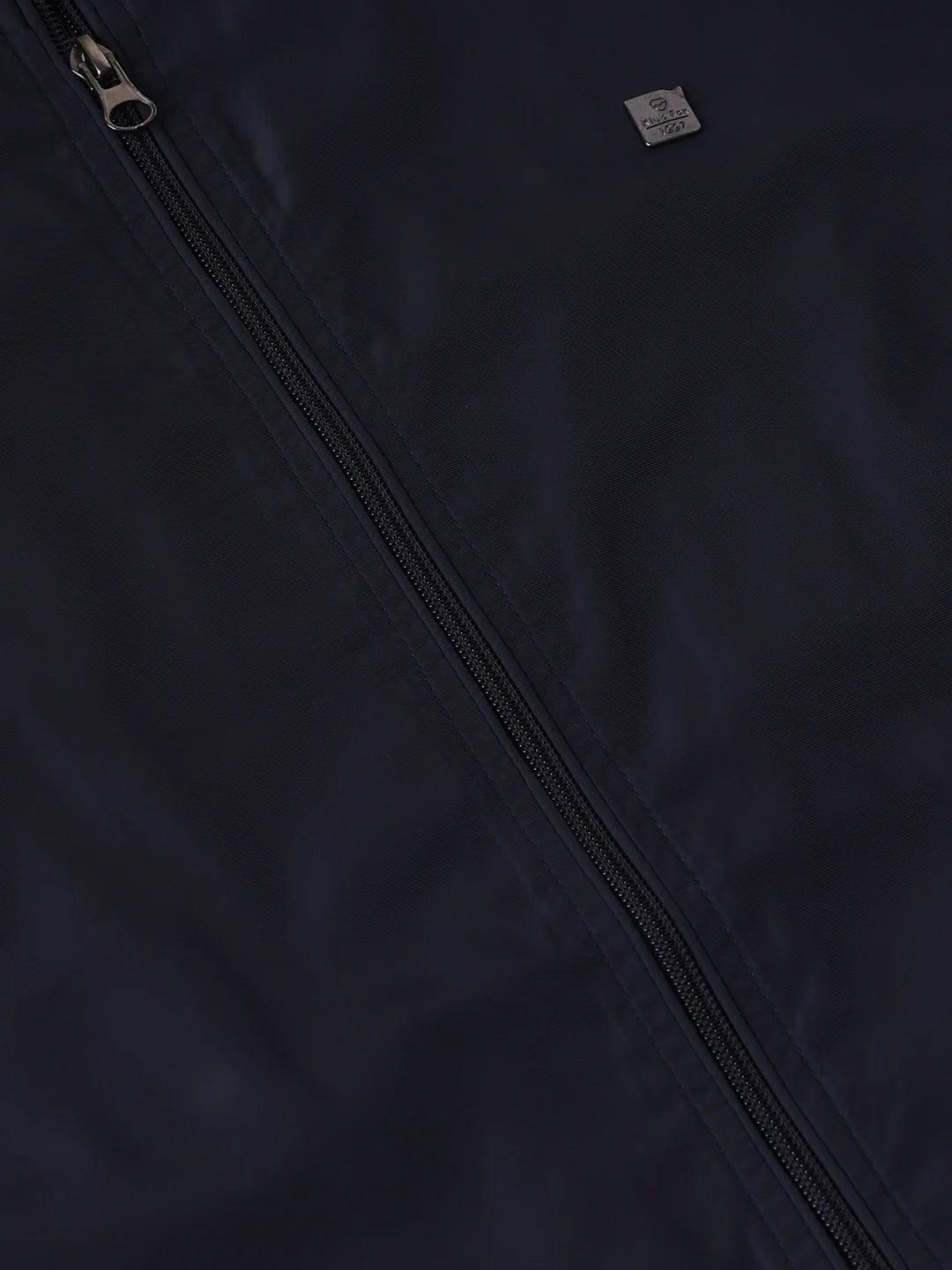 Navy Solid Band Neo Jacket - Image 7