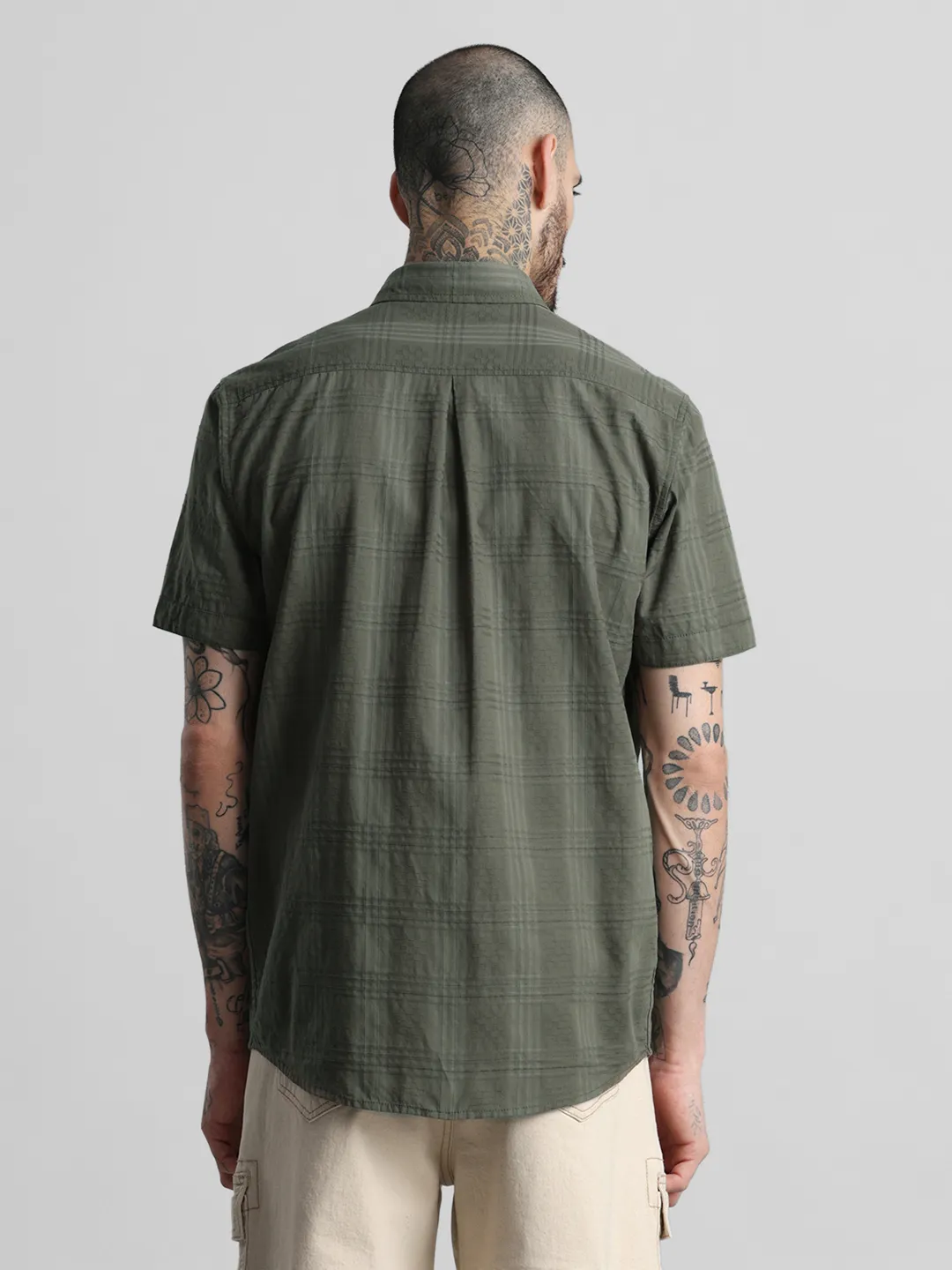 Olive Checkered Shirt - Image 7