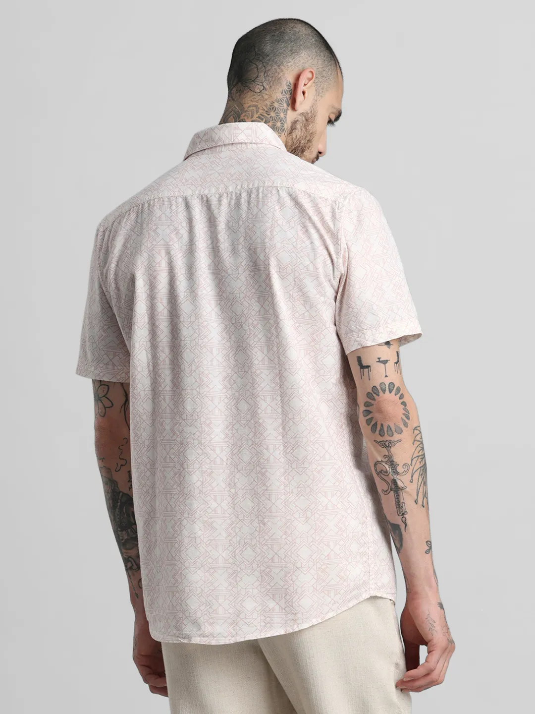 Peach Printed Shirt - Image 7